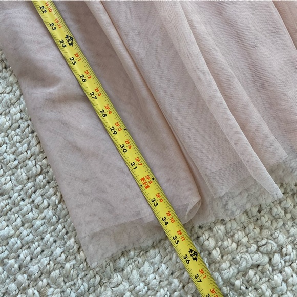 ASOS Pink Balletcore Sequin and Faux Feather Trim Midi Dress w Tulle Skirt US 0 - Picture 12 of 16